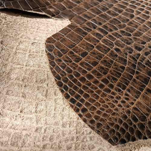 Кожа Кайман 1,0 Тёмно Коричневый Турция фото 7