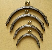 Фермуар пришивной бронзовый полукруглый 5,5-15 см