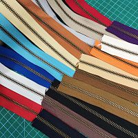 Молния металлическая №5 рулонная зубья под бронзу YKK