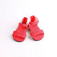 Босоножки для куклы в горошек 7 см   - купить для кожевенного хобби