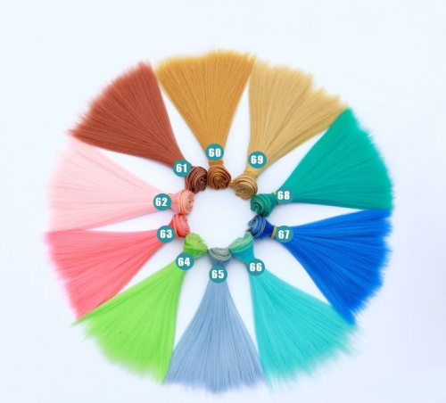 Трессы для кукол 15 см Прямые BJD фото 2 Трессы для кукол 15 см Прямые BJD фото 2