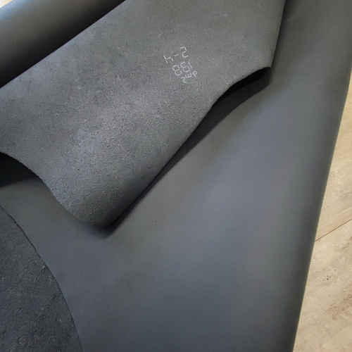 Кожа Крейзи Хорс Dark 1,4-1,6 мм Черный фото 3