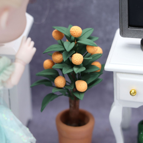 Апельсин в горшке для кукольного дома  RC Z02 - фото товара фото 2