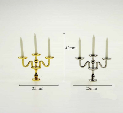 Канделябр на 3 свечи для кукол фото 2