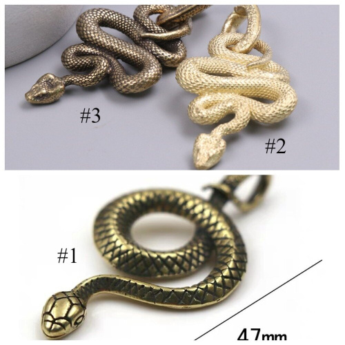 Подвеска латунная Змея фото 2