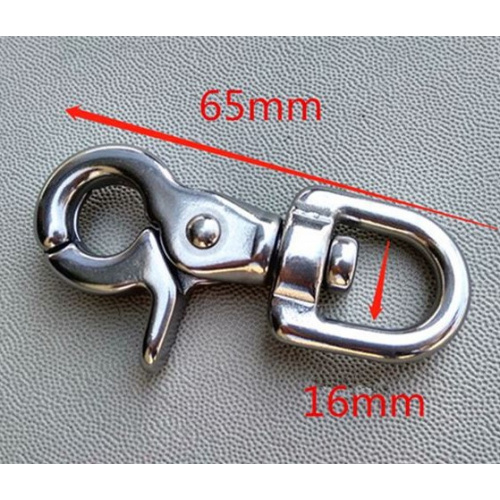 Карабин для поводка 16, 20 мм литой Сталь фото 2