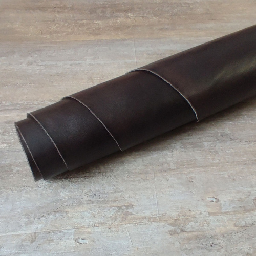 Кожа КРС 1,0-1,2 мм с покр. Черный шоколад Италия Кожа КРС 1,0-1,2 мм с покр. Черный шоколад Италия