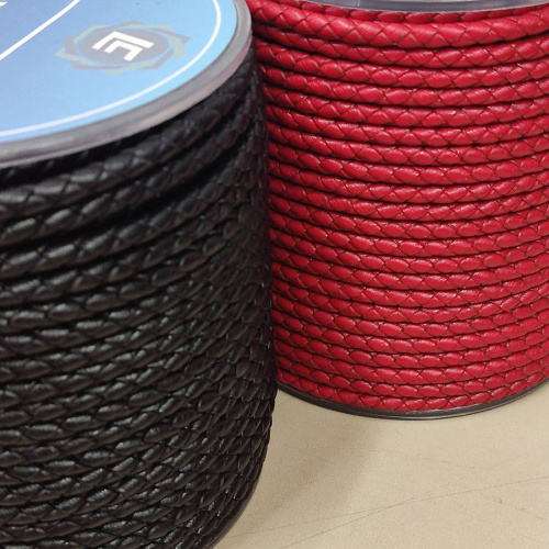 Шнур кожаный круглого сечения 4 мм плетеный 20 см LC фото 8