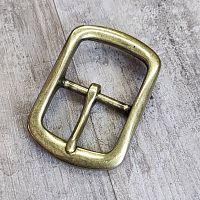 Пряжка 38 мм латунная с перекладиной Антик L-540  - купить для кожевенного хобби