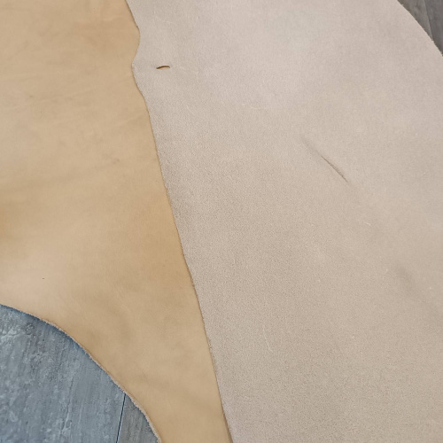 Кожа Пола 1,6-1,8 мм растит. дубл. Натуральный Италия фото 2