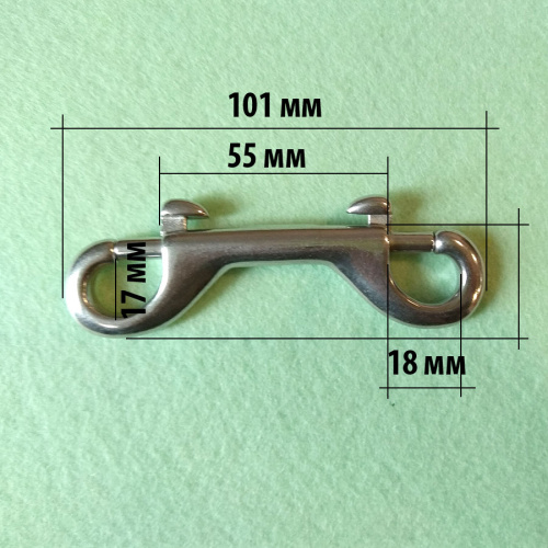 Карабин металлический двухсторонний 9-11,5 см Сталь фото 2 Карабин металлический двухсторонний 9-11,5 см Сталь фото 2