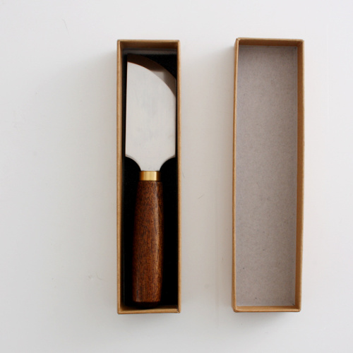 Нож шпальтовочный с ручкой из орехового дерева D 002 фото 6