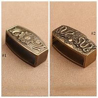 Шлевка для ремня c орнаментом Латунь