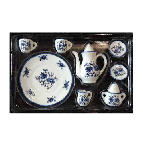 Фарфоровый кофейный сервиз для кукол Масштаб 1:10 Разные орнаменты фото 6