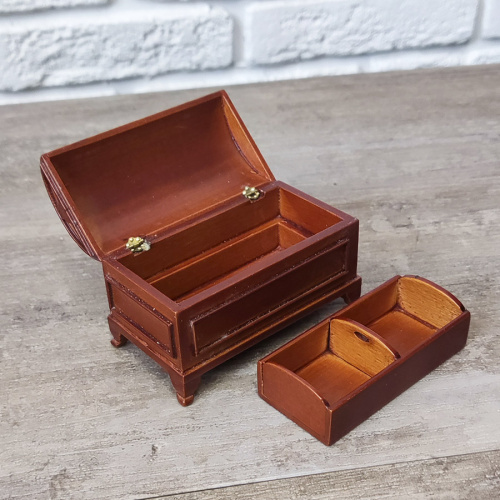 Сундук деревянный для кукол Миниатюра 1:12  SUN 01 - фото товара фото 5