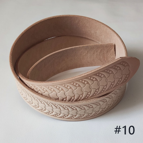 Заготовка для ремня 38 мм толщ. 3,8 мм раст. дубл. с тиснением Италия 1-10 фото 4