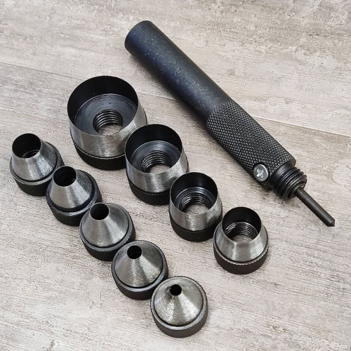 Пробойники для кожи диаметр 5-32 мм Набор 9 насадок | Галерея фото | Pava.pro Пробойники для кожи диаметр 5-32 мм Набор 9 насадок - фото товара