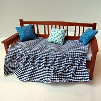 Диван для кукол с подушками Миниатюра 1:12  - купить для кожевенного хобби