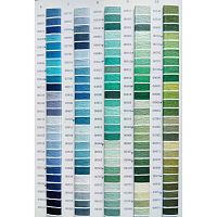 Нитки мулине 100% хлопок Сине-зеленая-серая гамма