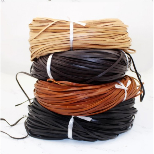 Шнур кожаный плоский 8х1 мм фото 6