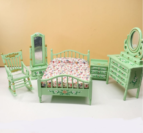 Спальный гарнитур для кукол Салатный Миниатюра 1:12 | Галерея фото | Pava.pro Спальный гарнитур для кукол Салатный Миниатюра 1:12 - фото товара