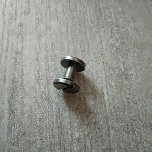 Винт ременной d=10 мм плоский Латунь, черно-серый фото 2 Винт ременной d=10 мм плоский Латунь, черно-серый фото 2