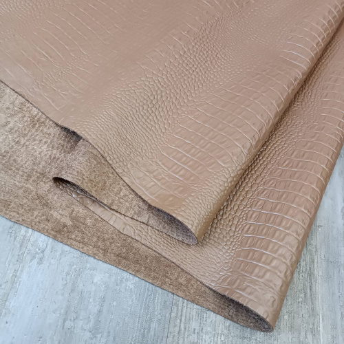 Кожа Кайман 1,2-1,6 мм Капучино фото 3