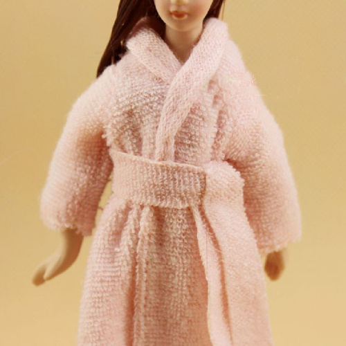 Кукла Девушка в махровом халате Миниатюра 1:12  DH DK-16 - фото товара фото 3