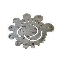 Шаблон-лекало малый Радиусы нерж. сталь  - купить для кожевенного хобби