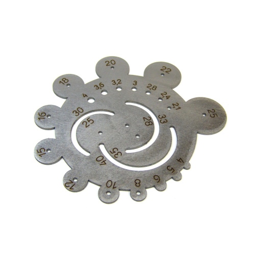 Шаблон-лекало малый Радиусы нерж. сталь  DX-P3Nn - фото товара