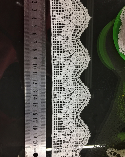 Тесьма кружевная Цветочный орнамент 50 мм пэ | Галерея фото | Pava.pro Тесьма кружевная Цветочный орнамент 50 мм пэ - фото товара