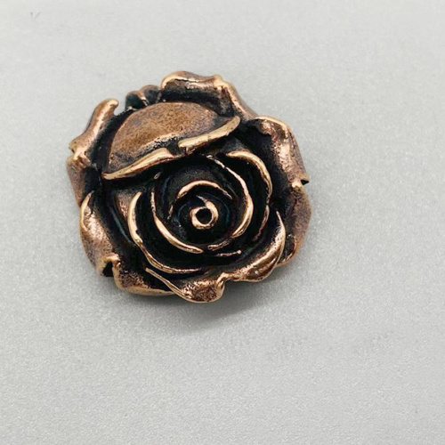 Кончо для кожаных изделий 25 мм Роза Латунь фото 4
