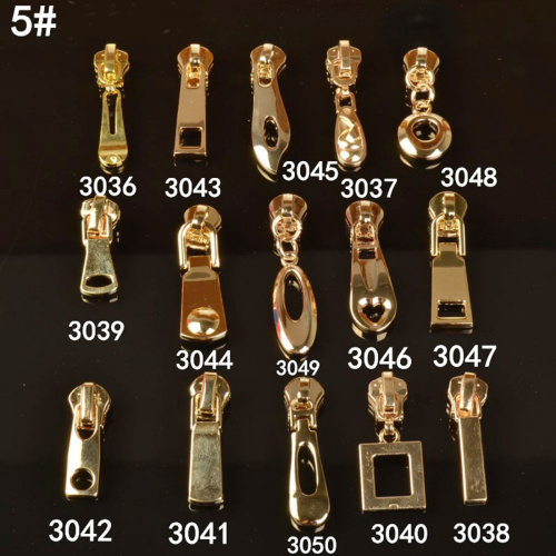 Бегунок с пуллером для молнии №5 золото фото 2