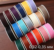 Нить для кожи Zj вощеная 0,42-0,45 мм лен 110 м