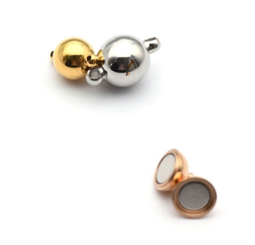 Застежка 6-10 мм Шарик для украшений Золото Сталь фото 2