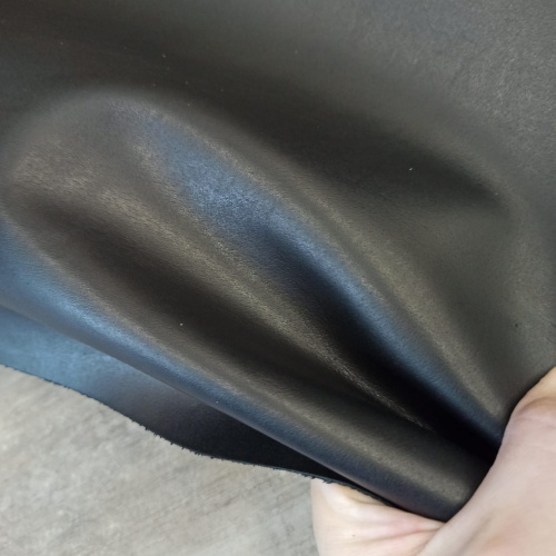 Кожа теленок 1,0 мм раст. дубл. Беби Буффало черный фото 2