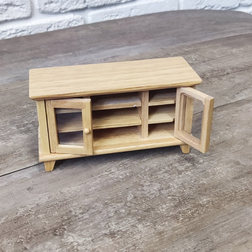 УЦЕНКА! Тумба под ТВ для кукол Белый/Натуральный фото 4