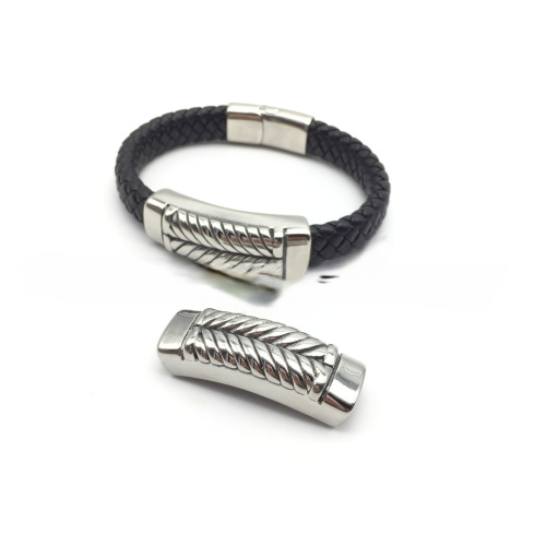 Бусина 12х6 мм для плоских браслетов Колос Сталь фото 5 Бусина 12х6 мм для плоских браслетов Колос Сталь фото 5