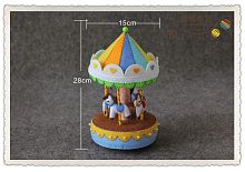 Вырубка из фетра Карусель с лошадками   - купить для кожевенного хобби