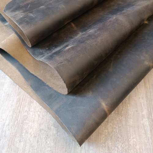 Кожа Крейзи Хорс Dark 1,4-1,6 мм Тёмно Коричневый фото 5