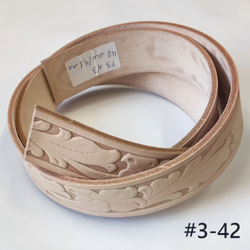 Заготовка для ремня раст. дубл. 42 мм толщ. 4,0 мм с тиснением Италия  фото 6