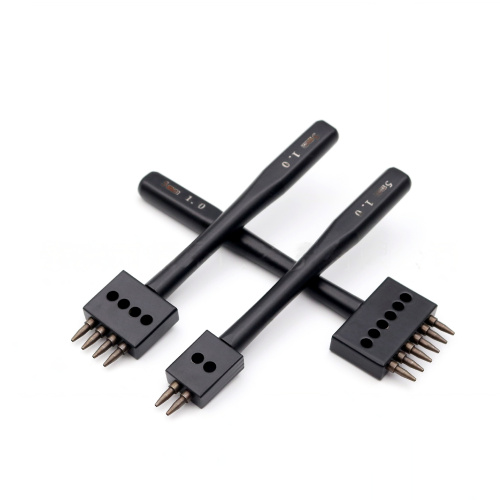 Пробойники строчные с зубьями круглого сечения шаг 4, 5, 6 мм, набор 2+4+6 Пробойники строчные с зубьями круглого сечения шаг 4, 5, 6 мм, набор 2+4+6