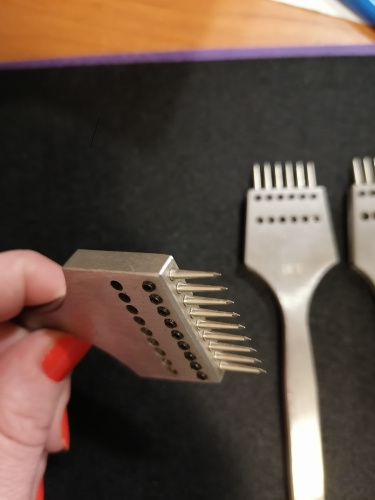 Пробойники строчные Гвозди со сменными зубьями 3-4 мм Набор фото 5