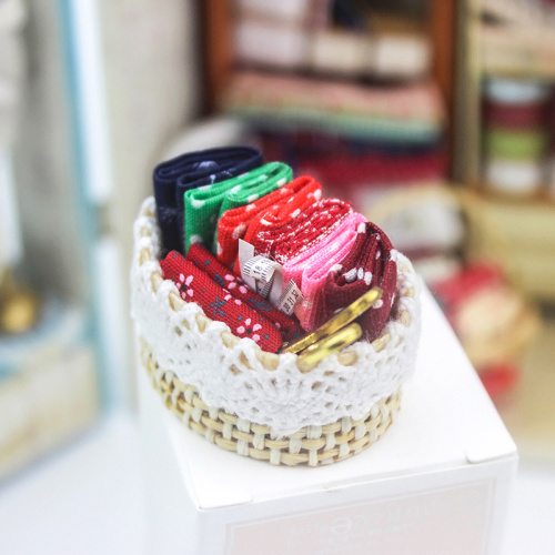 Наборы для рукоделия в корзинке Миниатюра 1:12 фото 6 Наборы для рукоделия в корзинке Миниатюра 1:12 фото 6