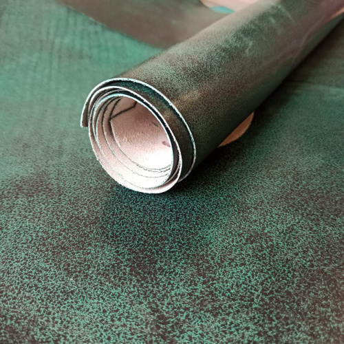 Кожа вороток 1,8-2,0 мм комб. дубл. Гранж Изумруд Белоруссия