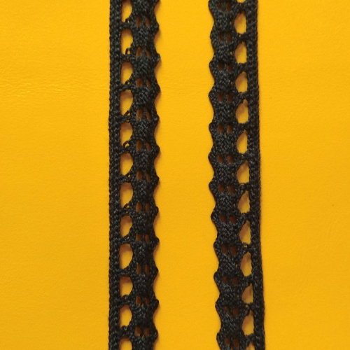 Тесьма хб вязаная Черная 18 мм  TV-007 - фото товара фото 3