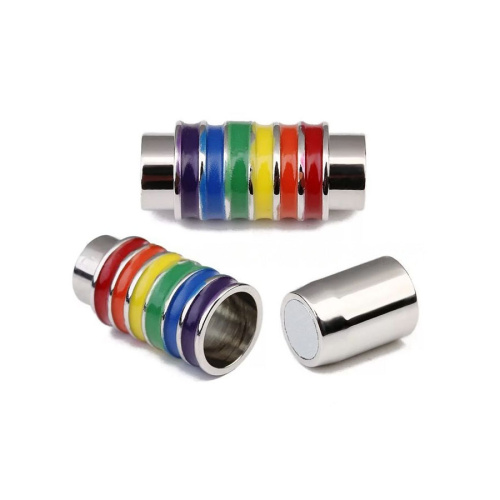 Застежка для круглых браслетов 6 мм Радуга Сталь | Галерея фото | Pava.pro Застежка для круглых браслетов 6 мм Радуга Сталь BR-М56 - фото товара