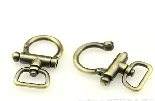 Карабин металлический 20 мм поворотный с пружинкой фото 3