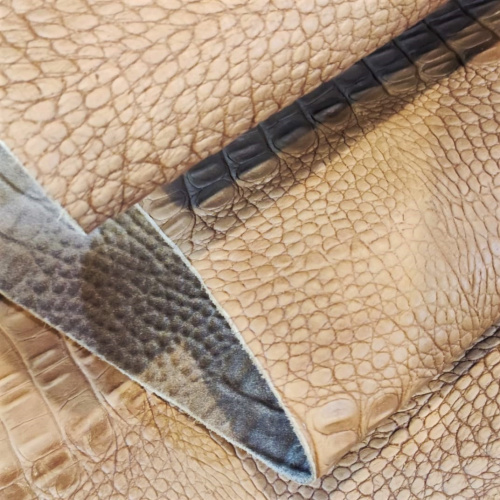 Кожа Кайман 1,2-1,6 мм Бежевый фото 5