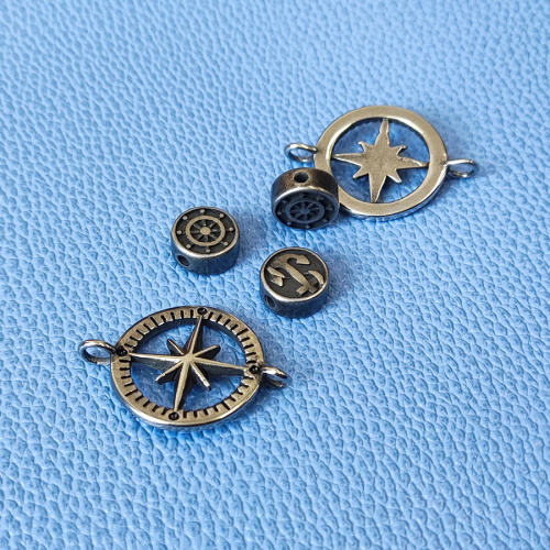 Бусины 2-3 мм для браслетов Сталь Морская Бусины 2-3 мм для браслетов Сталь Морская